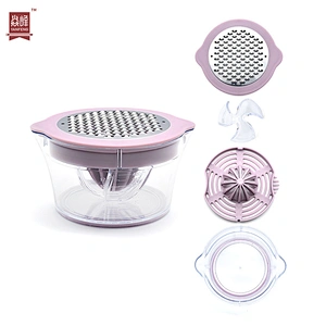 Hot Selling Vegetable & Fruits Tools Portable 4 in 1 Manual Juicer Lemon Squeezer with Container