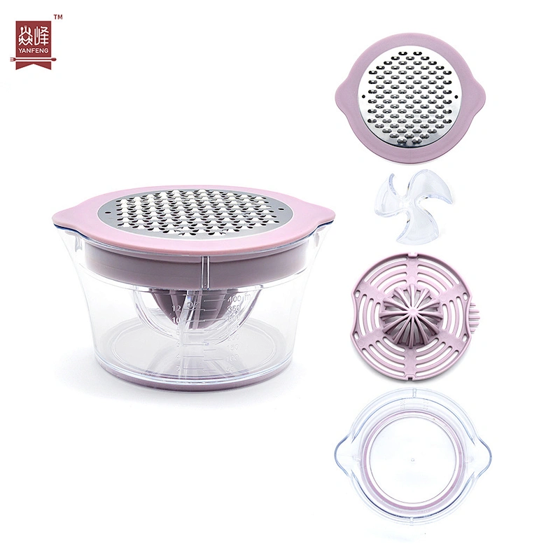 Hot Selling Vegetable & Fruits Tools Portable 4 in 1 Manual Juicer Lemon Squeezer with Container