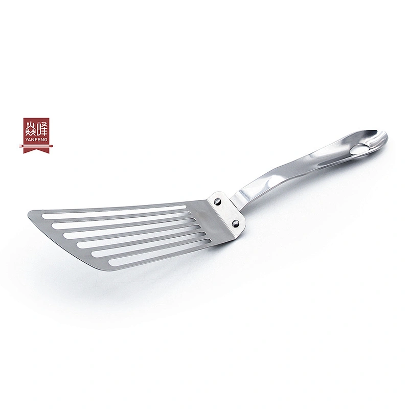 YF Durable stainless steel fish spatula for fish frying meat steak slotted spatula/turner