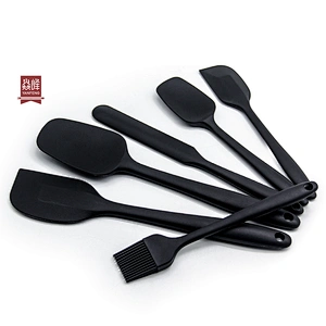 food grade silicone ergonomic design baking tool baking silicone shovel six pieces silicone spatula set
