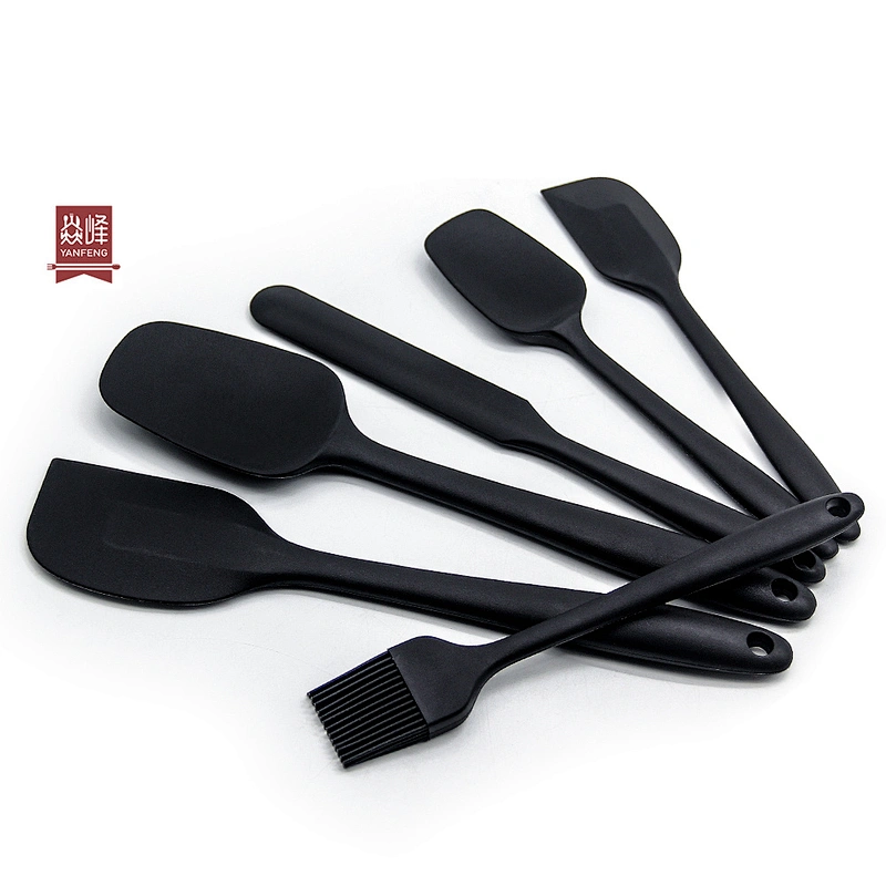 food grade silicone ergonomic design baking tool baking silicone shovel six pieces silicone spatula set