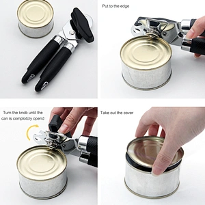 YF Stocked Kitchen Accessories Lightweight Can Opener High Quality Stainless Steel Manual Can Opener