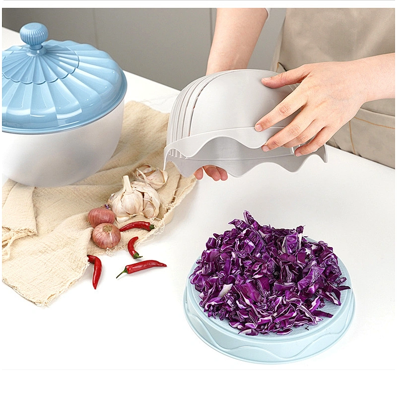 Convenient Plastic Manual Salad Spinner Fruit and Vegetable Dehydr or Salad Dryer Spinners with Vegetable Basket Household