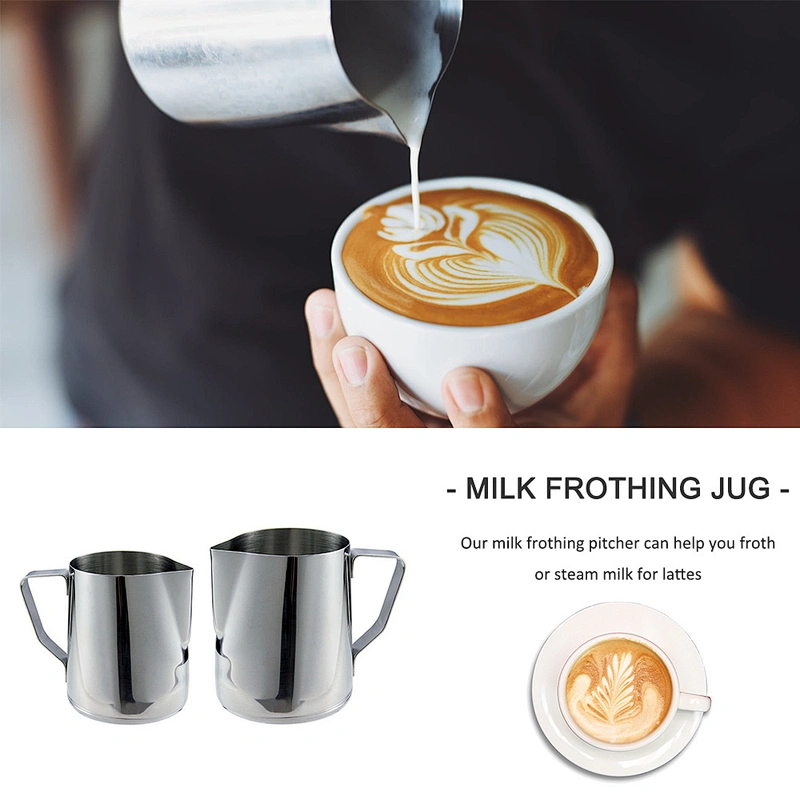YF Factory Wholesale 600mL/900mL Milk Jug Cup Espresso Coffee Craft Latte Cappuccino Milk Cream Cup Frothing Jug Pitcher