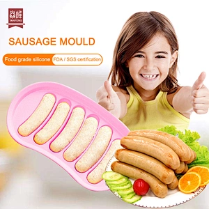 Amazon Hot Selling Home Kitchen Sausage Hot Dogs Silicone Mold DIY Silicone Baking Mold Custom Sausage Mould