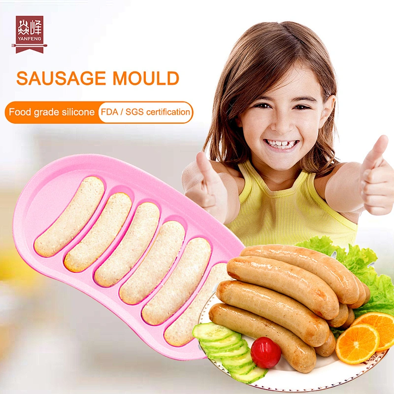 Amazon Hot Selling Home Kitchen Sausage Hot Dogs Silicone Mold DIY Silicone Baking Mold Custom Sausage Mould