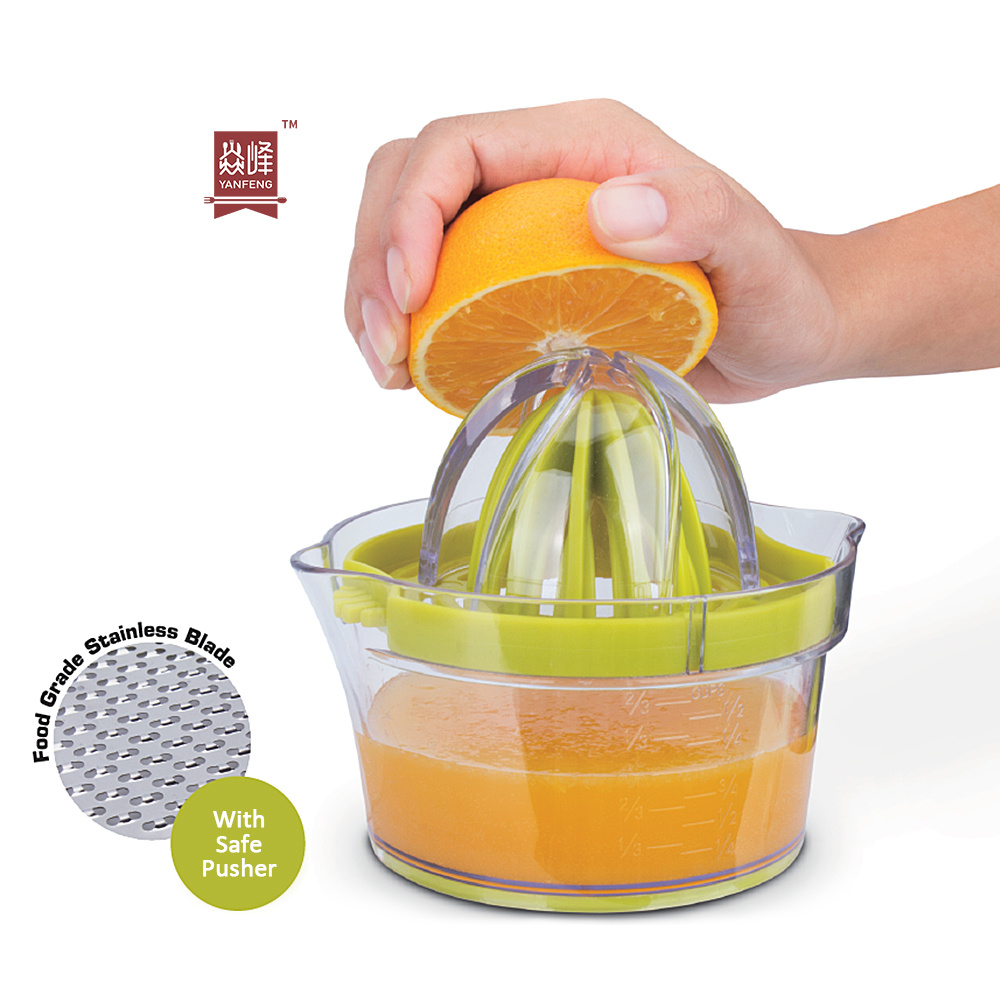 Hot Selling Vegetable & Fruits Tools Portable 4 in 1 Manual Juicer Lemon Squeezer with Container
