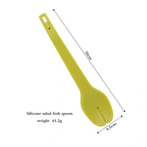 Wholesales Food Grade Material 2PCS Colorful Plastic Salad Spoon