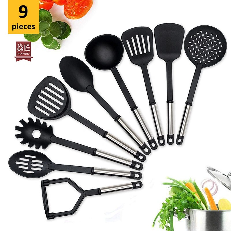 food grade nylon stainless steel kitchen utensils silicone kitchenware cooking tools utensils set