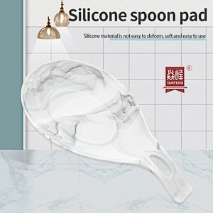 YF Kitchen Tools Manufacture Reusable Heat Resistant Silicone Spoon Mat Spoon Rest