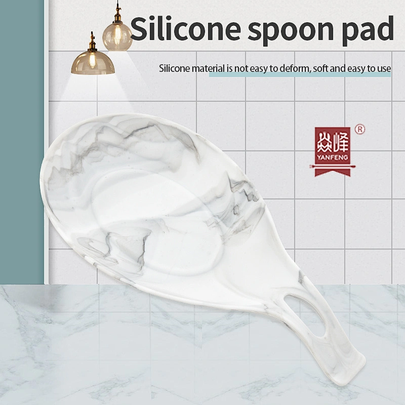YF Kitchen Tools Manufacture Reusable Heat Resistant Silicone Spoon Mat Spoon Rest