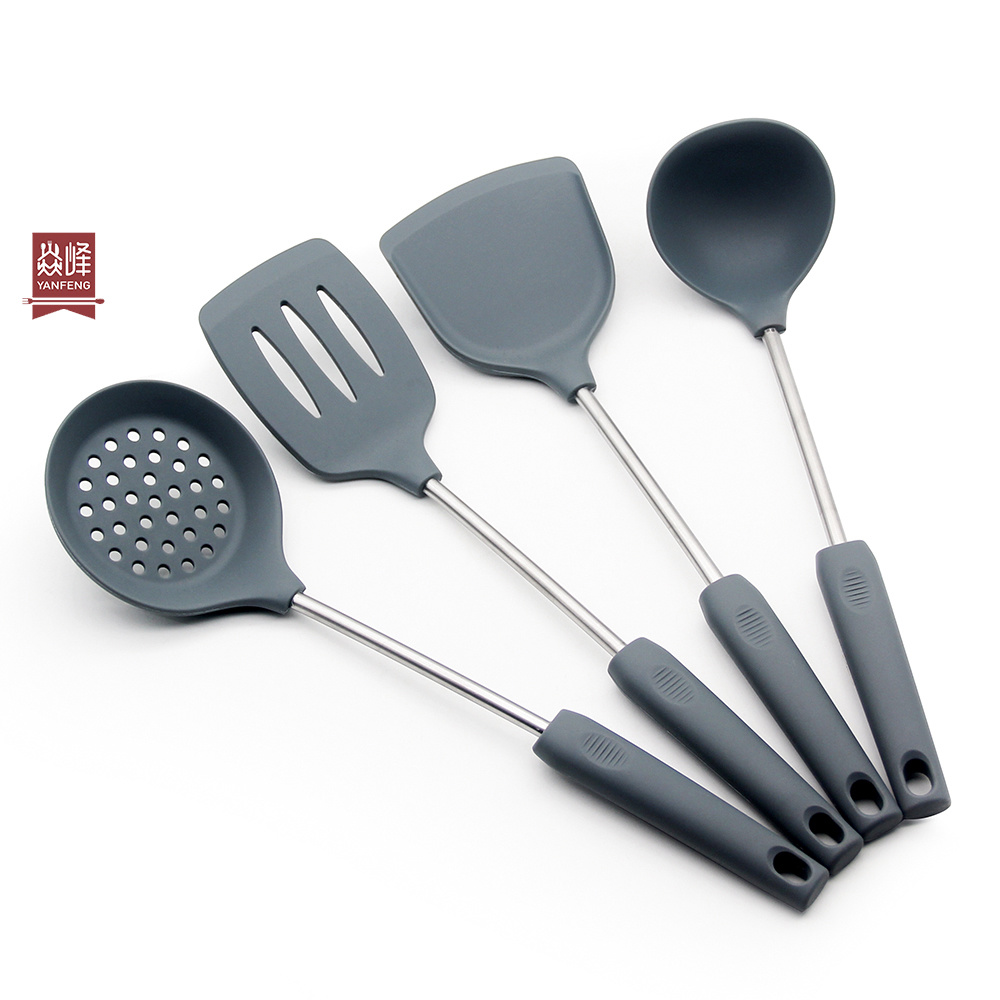 YF Kitchen Accessories Silicone Kitchen Utensils Set Cookware 4pcs Silicone Kitchen Utensils Set