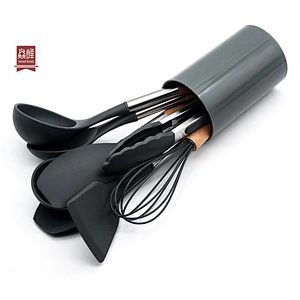 YF Cooking kitchen utensils in 4 colors eco-friendly multi function 11pcs silicone kitchen utensils set