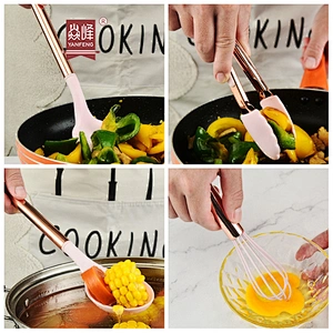 8pcs Stainless Steel Hollow Handle Silicone Kitchenware Tools Silicone Kitchen Utensil Set