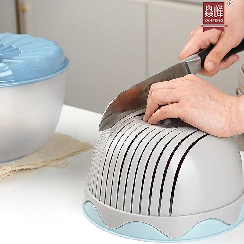 Convenient Plastic Manual Salad Spinner Fruit and Vegetable Dehydr or Salad Dryer Spinners with Vegetable Basket Household