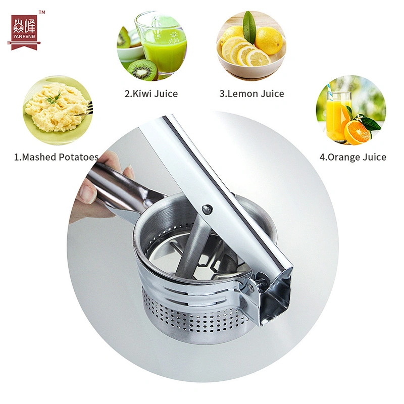 Hot Selling Manual Kitchen Tools with Wholesale Price Potato Ricer Stainless Steel Potato Masher
