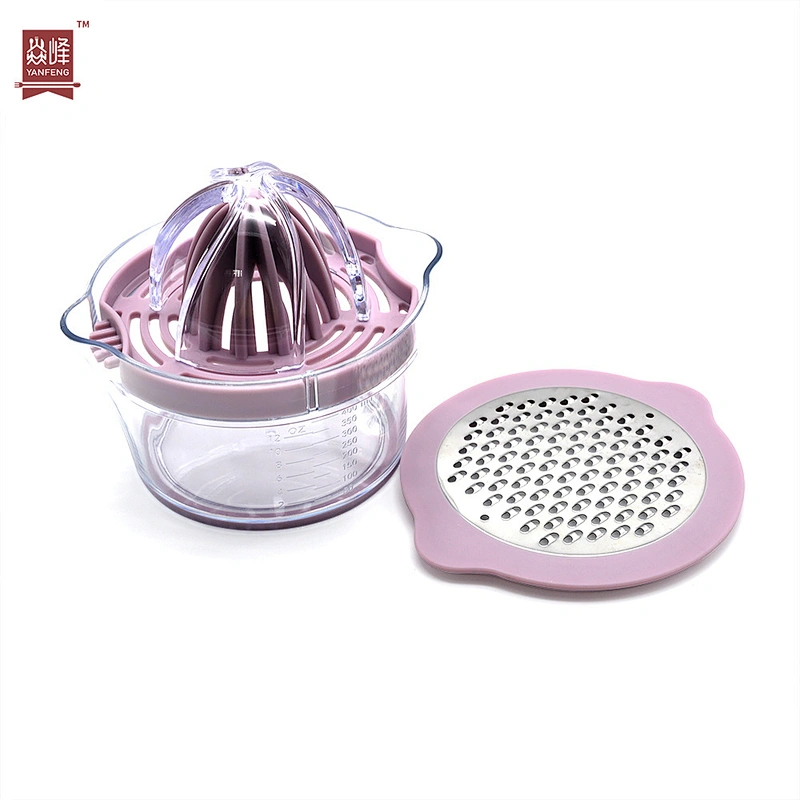 Hot Selling Vegetable & Fruits Tools Portable 4 in 1 Manual Juicer Lemon Squeezer with Container