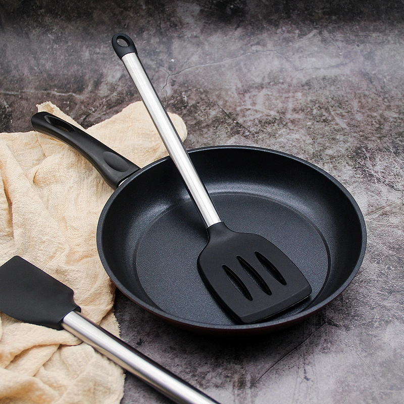 high quality food silicone kitchen utensils 6 pcs 430 stainless steel cooking utensils set