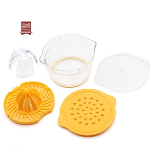 YF Kitchen multi-functional 4 in 1 manual orange juicer lemon orange press lemon squeezer juicer with container