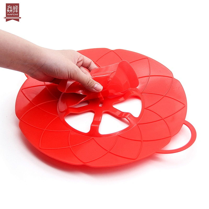 Free Non-toxic Kitchen Tools Food Grade Silicone Lid Spill Stopper Guard Boil Over Safe Guard