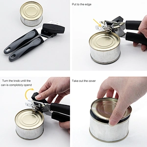 New Arrival Safety Can Opener with High Quality Stainless Steel Can Opener