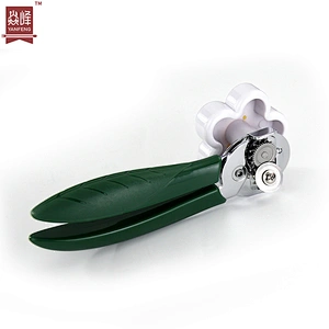 YF Stocked kitchen gadgets fashionable design green color stainless steel safety manual can opener
