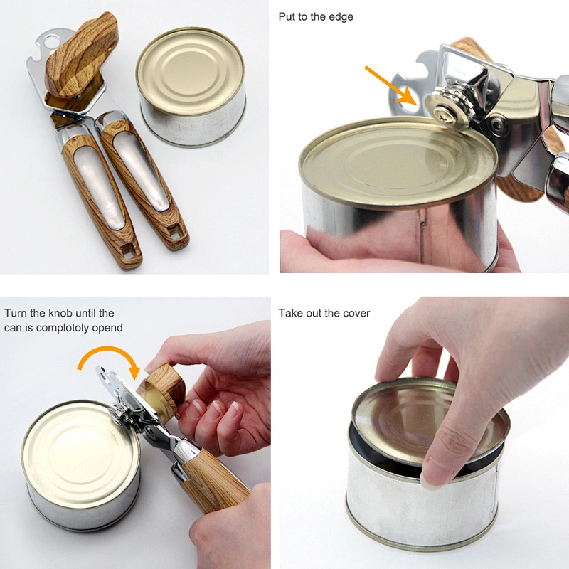 Wholesale portable stainless steel can opener kitchen safety manual can opener