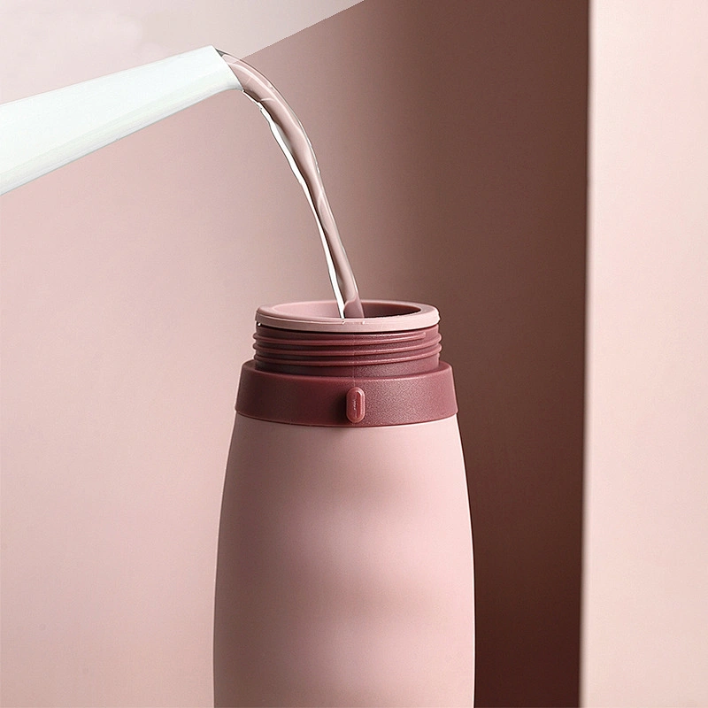 Hot Sale Portable 600ml Collapsible Water Bottle Food Grade Silicone Eco-friendly Water Bottle