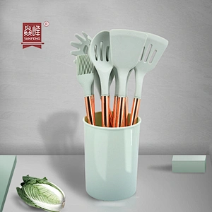 High Quality Kitchenware 10 Piece Set Silicone Stainless Steel Handle Nonstick Kitchen Utensils Set for Baking Tools