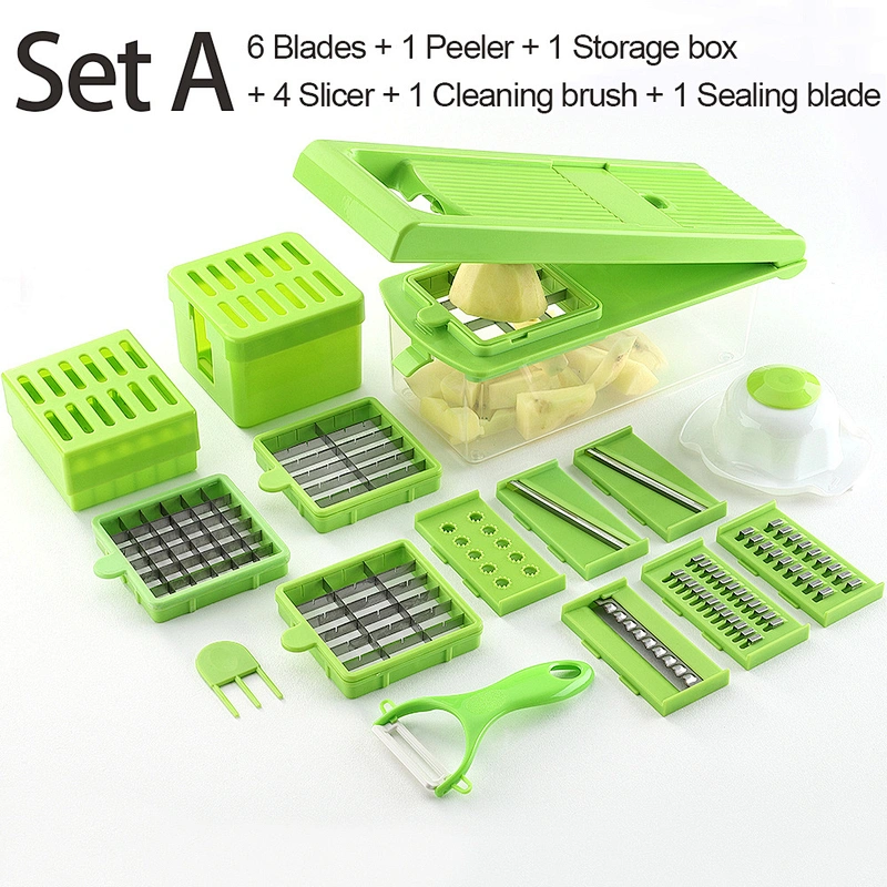 Multifunction Fruit Vegetable Tools for Vegetable Cutting in 3 Different Sets 6 in 1 Vegetable Grater