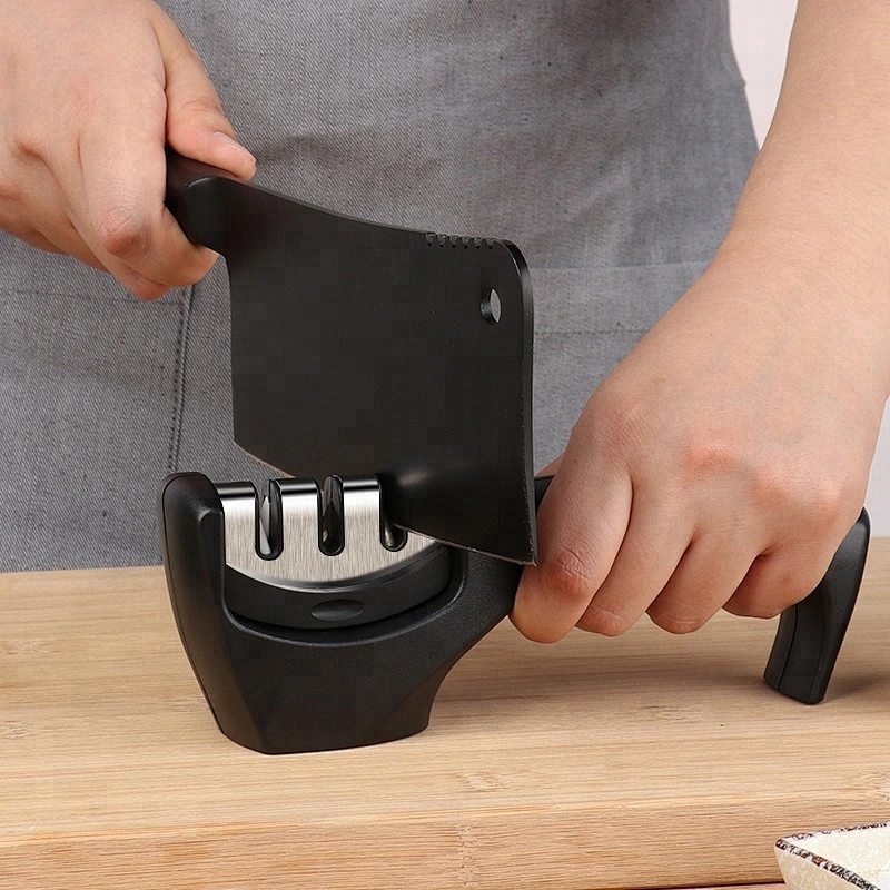 Guangdong Factory China Smart Kitchen 3 Side Sharpening Usage Knife Sharpener Tool