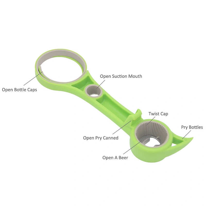 2019 Hot selling 5 in 1 eco friendly handy plastic soft drink funny can bottle multifunction beer can opener