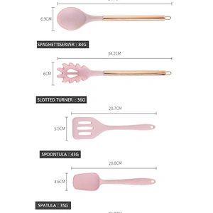 8pcs Stainless Steel Hollow Handle Silicone Kitchenware Tools Silicone Kitchen Utensil Set