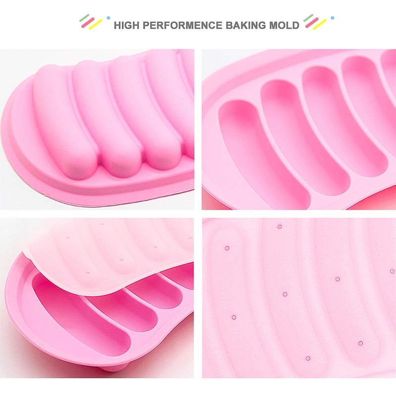 Amazon Hot Selling Home Kitchen Sausage Hot Dogs Silicone Mold DIY Silicone Baking Mold Custom Sausage Mould