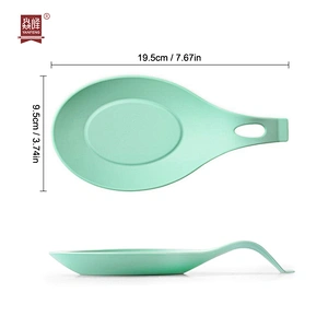 Food Grade Kitchen Tools Insulation Spoon Rest Heat Resistant Silicone Spoon Mat