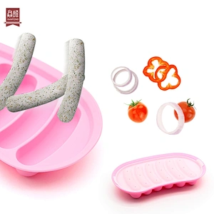 Amazon Hot Selling Home Kitchen Sausage Hot Dogs Silicone Mold DIY Silicone Baking Mold Custom Sausage Mould