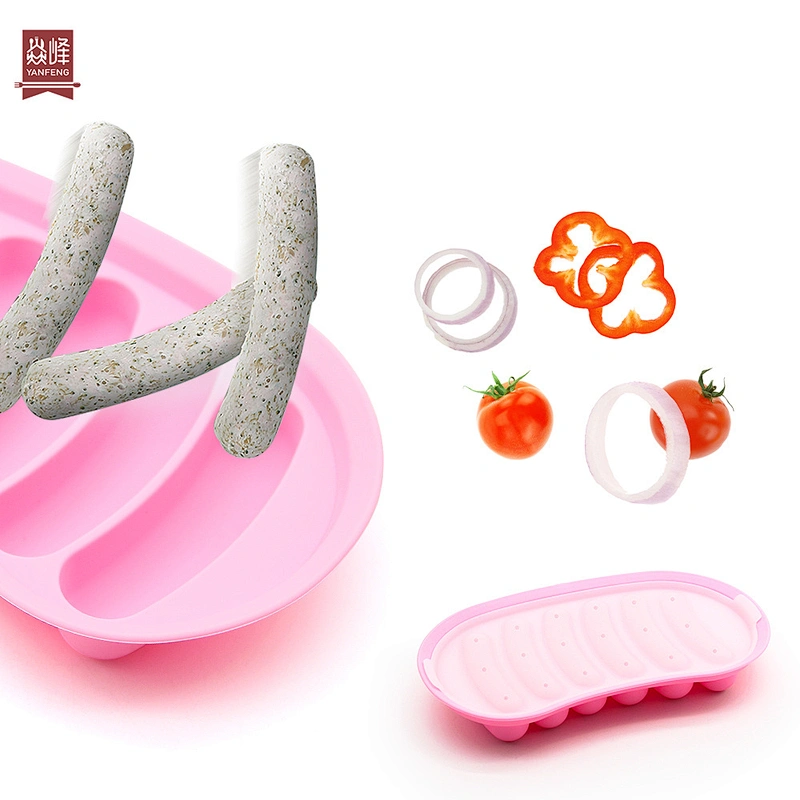 Amazon Hot Selling Home Kitchen Sausage Hot Dogs Silicone Mold DIY Silicone Baking Mold Custom Sausage Mould