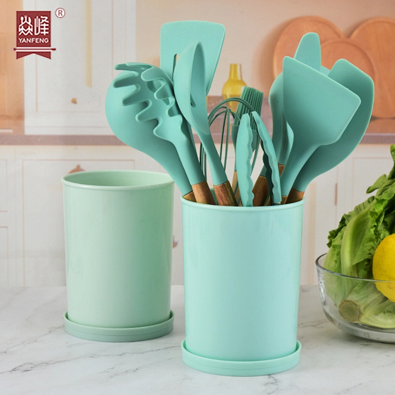 Plastic Kitchen Utensil Tools Storage Bucket Canister Holder Barrel and Tableware Storage Rack Kitchen Accessories