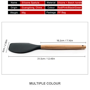 Mini Silicone kitchen Spatula with Wooden handle Chocolate Dough Baking Cake BBQ Grill Scraper For Cooking Set New Cake Tools