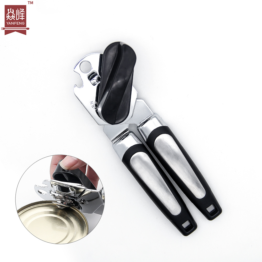 Wholesale price kitchen tools stainless steel can opener comfortable to grip manual can opener