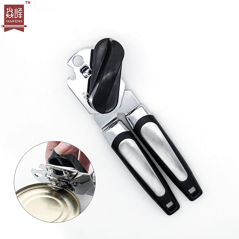 Wholesale price kitchen tools stainless steel can opener comfortable to grip manual can opener