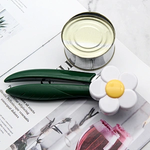 YF Stocked kitchen gadgets fashionable design green color stainless steel safety manual can opener