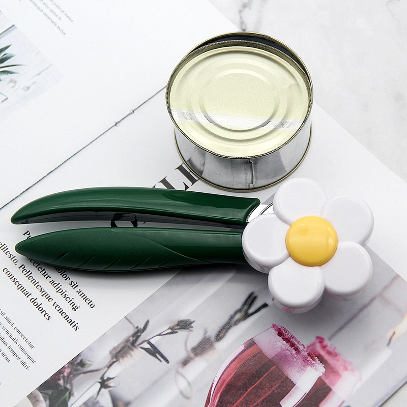 YF Stocked kitchen gadgets fashionable design green color stainless steel safety manual can opener