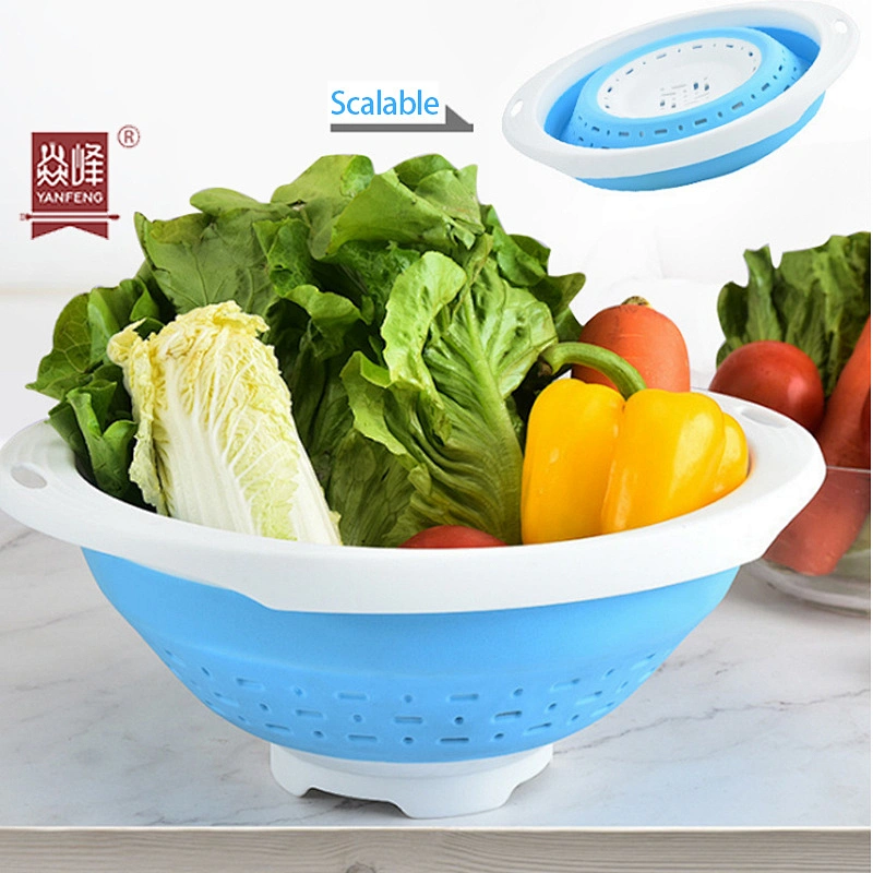 Foldable Sink Drain Basket Multi-Function Kitchen Telescopic Wash Fruit Vegetable Washing Drying Storage Basket