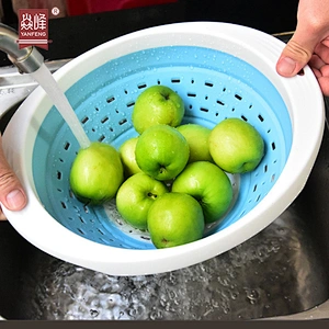 Foldable Sink Drain Basket Multi-Function Kitchen Telescopic Wash Fruit Vegetable Washing Drying Storage Basket