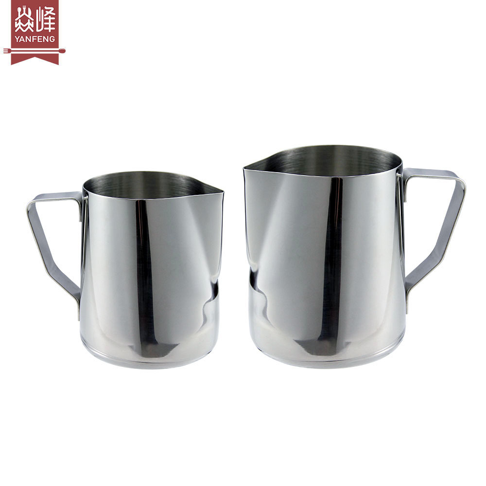 YF Factory Wholesale 600mL/900mL Milk Jug Cup Espresso Coffee Craft Latte Cappuccino Milk Cream Cup Frothing Jug Pitcher