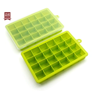 DIY creative 100% food grade BPA free soft 24 grids silicone ice mold for iced wine