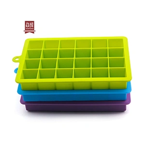 DIY creative 100% food grade BPA free soft 24 grids silicone ice mold for iced wine