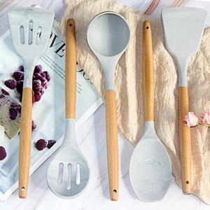 YF 2021 hot selling 8 piece silicone wholesale kitchen utensils cookware silicone kitchen utensils 8 piece set