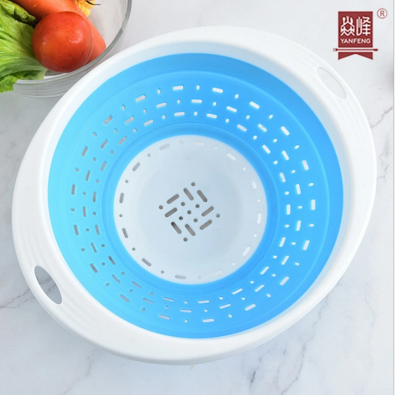 Foldable Sink Drain Basket Multi-Function Kitchen Telescopic Wash Fruit Vegetable Washing Drying Storage Basket